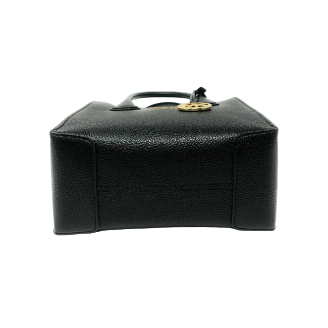 Michael Kors Mercer Pebble Leather Messenger Crossbody Bag-Black