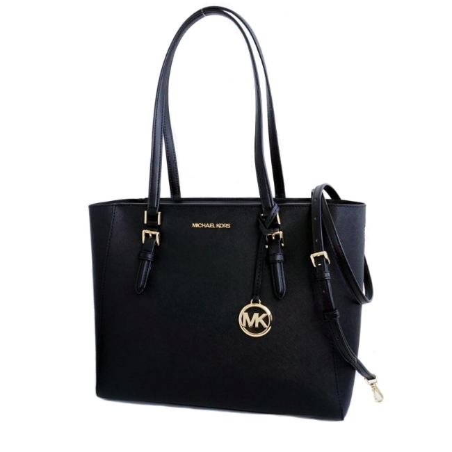 Michael Kors Large Leather 3in1 Tote Crossbody Handbag Black