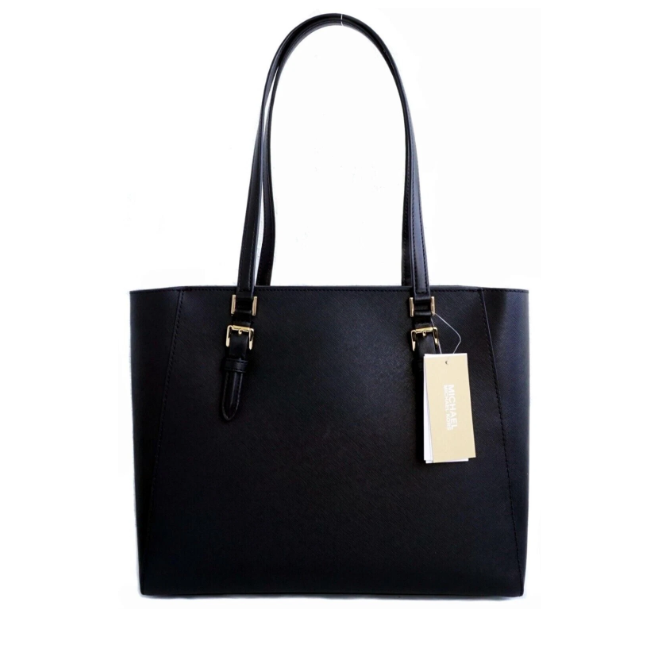 Michael Kors Large Leather 3in1 Tote Crossbody Handbag Black