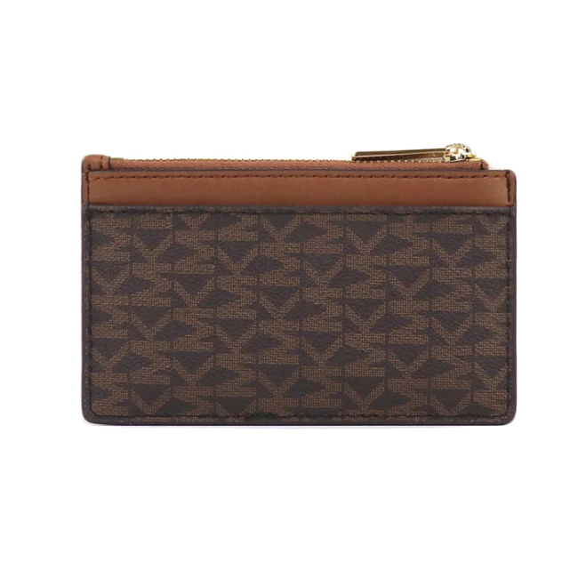 Michael Kors Jet Set Travel Top Zip Card Case /Wallet Brown