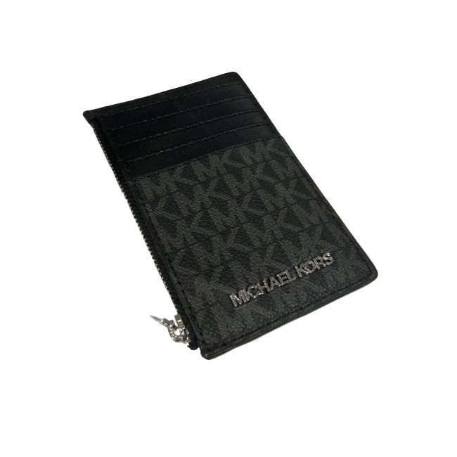 Michael Kors Jet Set Travel Top Zip Card Case /Wallet Black