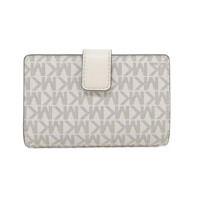 Michael Kors Jet Set Bifold Zip Coin Wallet-Light Cream