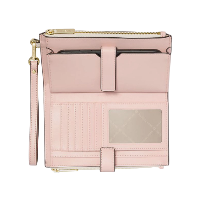 Michael Kors Jet Set Travel Double Zip Wristlet - Vanila Pink