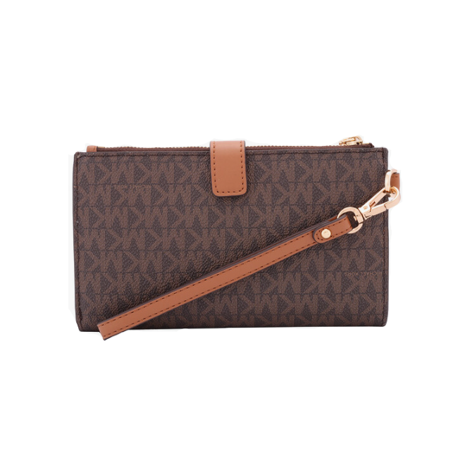 Michael Kors Signature Logo Jet Set Travel Wallet/Card Holder