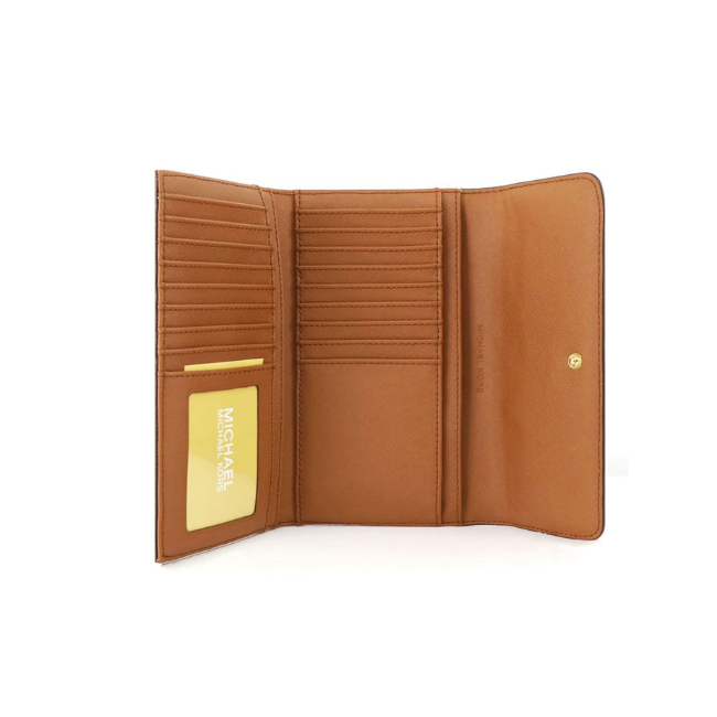 Michael Kors Jet Set Travel Large Trifold Leather Wallet