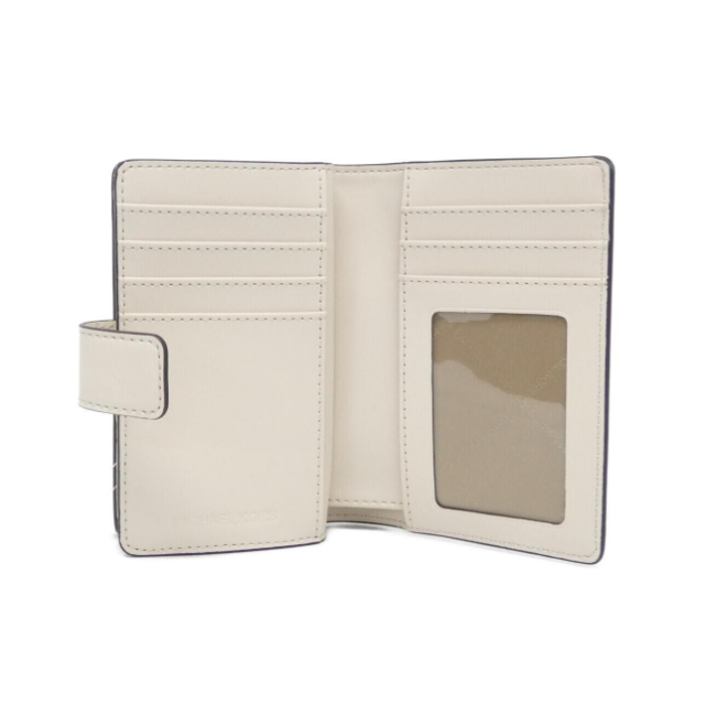 Michael Kors Jet Set Bifold Zip Coin Wallet-Light Cream