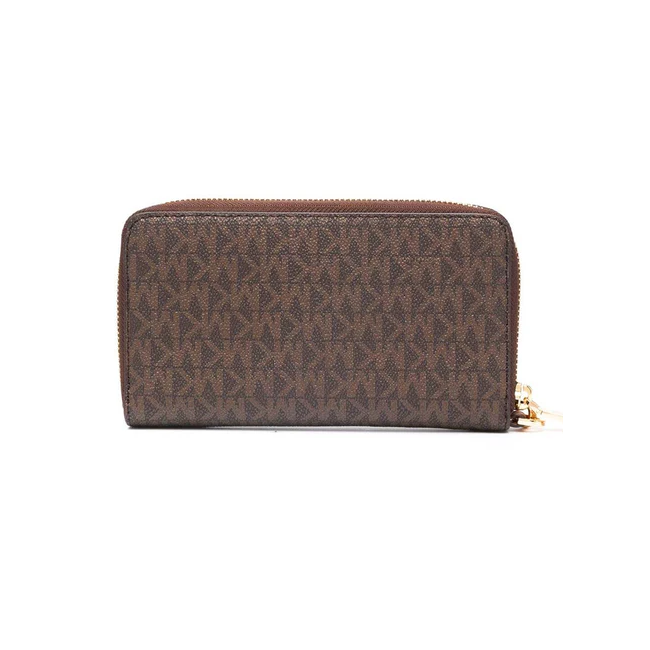 Michael Kors Jet Set Travel Continental Wallet Wristlet-Brown