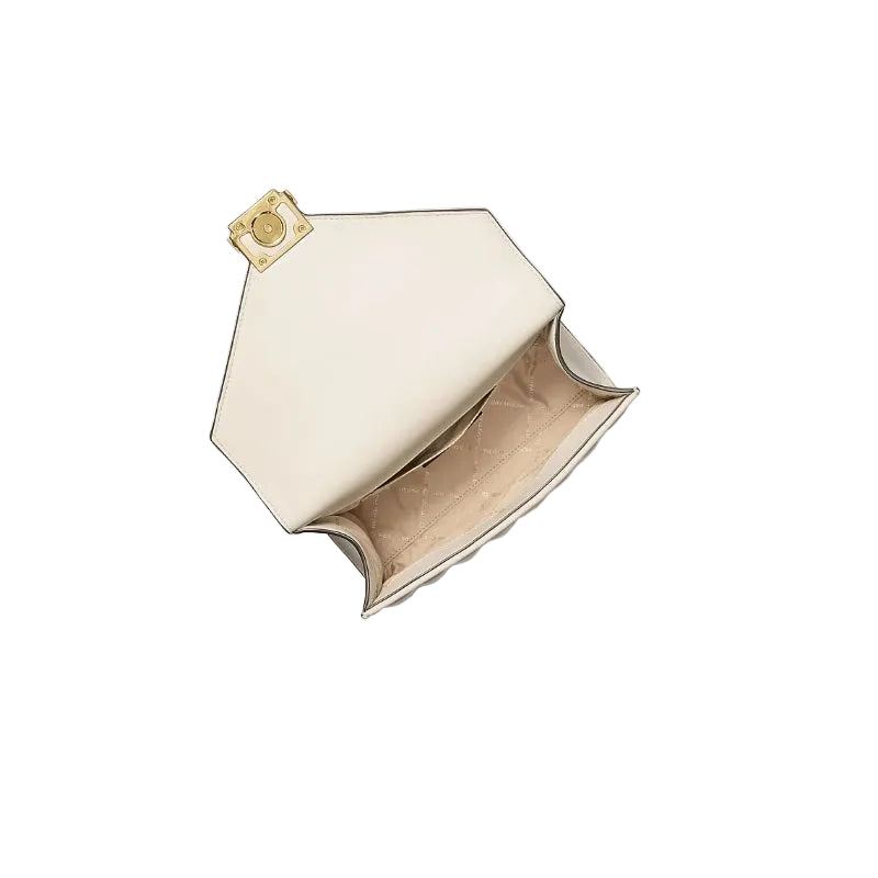 Michael Kors Whitney Medium Flap Chain Shoulder Bag-Light Cream