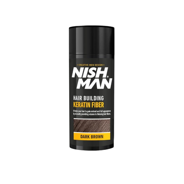 NishMan Hair Buillding Keratin Fiber Dark Brown 21g