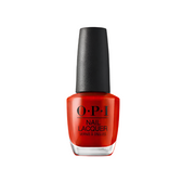 Red OPI nail polish bottle