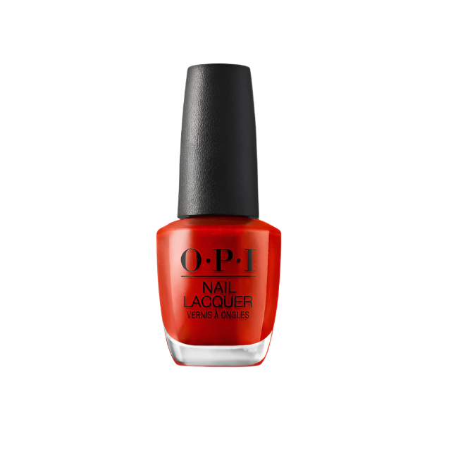 Red OPI nail polish bottle