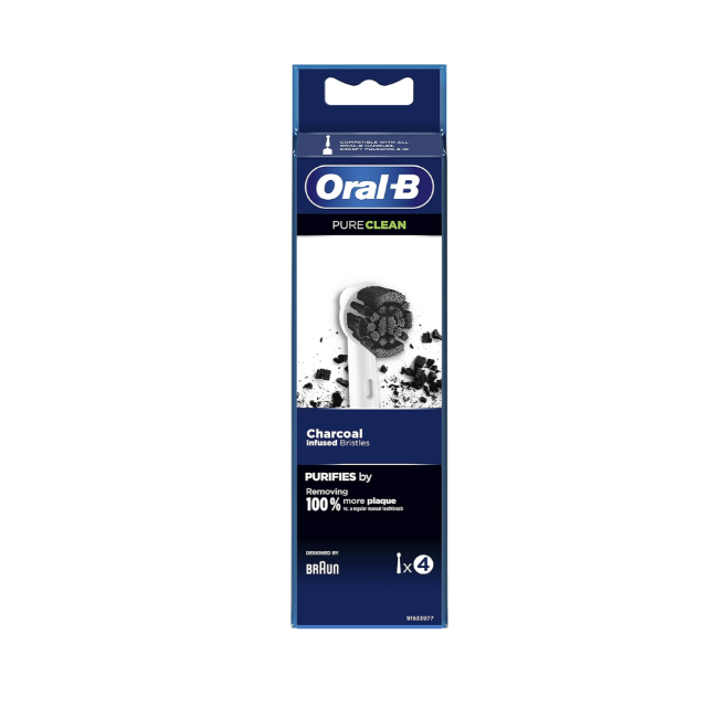 Oral-B Pure Clean Charcoal Infused Bristles Toothbrursh 4&
