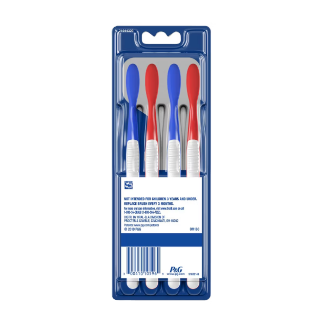 Oral-B Healthy Clean Toothbrush Soft Bristles 4p