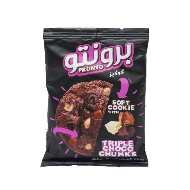 Pronto Soft Cookie Triple Choco Chunks 40g