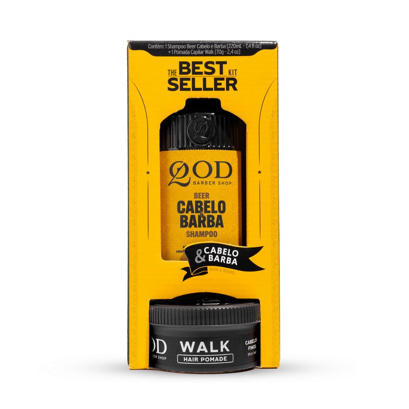 QOD Barber Shop Beer+Hair Pomade Best Seller Kit