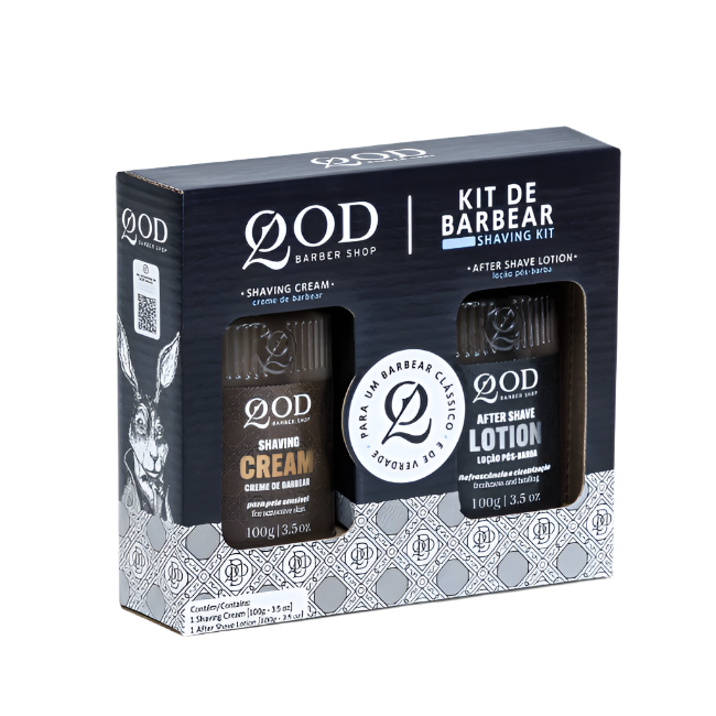 QOD Barber Shop Black Shaving Kit 100g