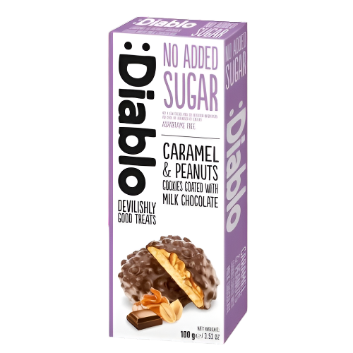 Diablo No Added Sugar Caramel & Peanuts Cookies 100g