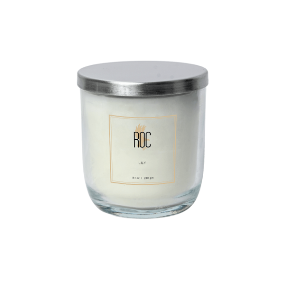 ROC Premium Lime Basil & Mandarin Bubbly Scented Candle 230g (8.Oz)