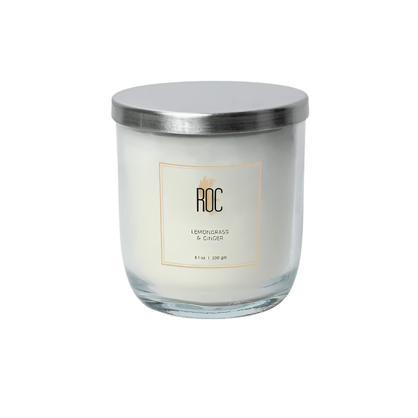 ROC Premium Lemongrass & Ginger Scented Candle 230g (8.Oz)