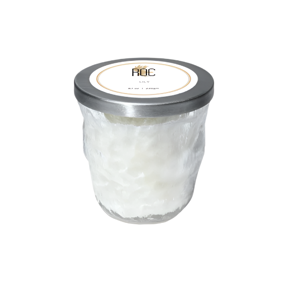ROC Premium Lily Bubbly Scented Candle 230g (8.Oz)