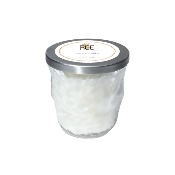 ROC Premium Oud & Amber Bubbly Scented Candle 230g (8.Oz)