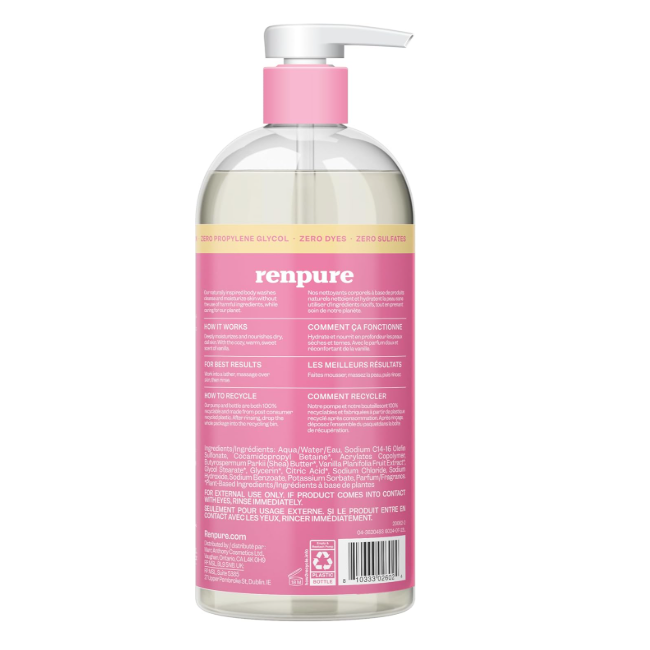 Renpure Shea Butter & Vanilla Deeply Moisturizing Body Wash 710ml