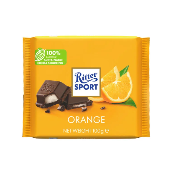 Ritter Sports Orange Chocolate Bar 100g