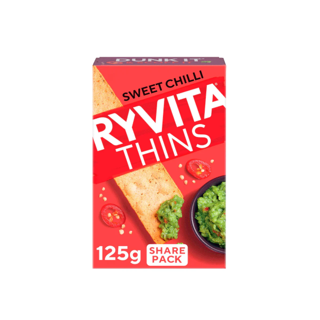 Ryvita Thins Sweet Chilli Flatbreads 125g