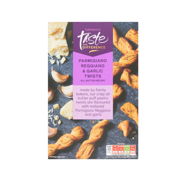 Sainsbury's Permisan & Garlic Twist Crisp 100g
