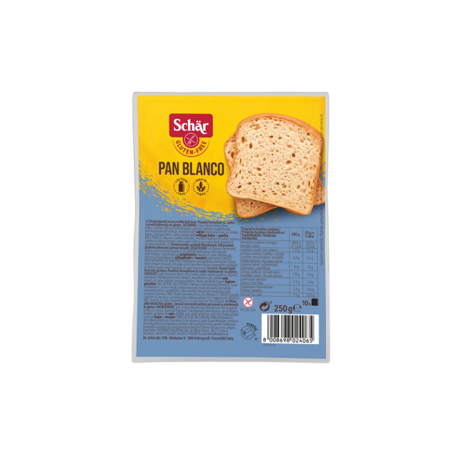 Schar Gluten Free Pan Blanco Bread 250g