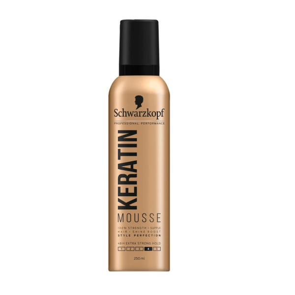 Schwarzkopf Styling Keratin 4 Shine Hair Mousse 250ml