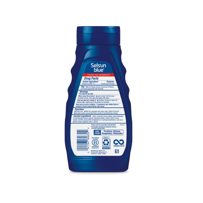 Selsun Blue Dandruff Shampoo - Medicated with Menthol 325ml