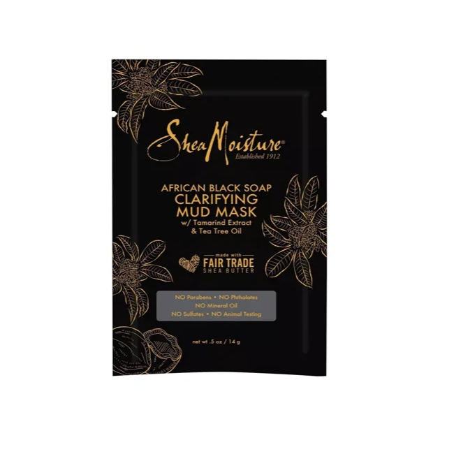 Shea Moisture African Black Soap Clarifying Mud Mask 14g (0.5 Oz)