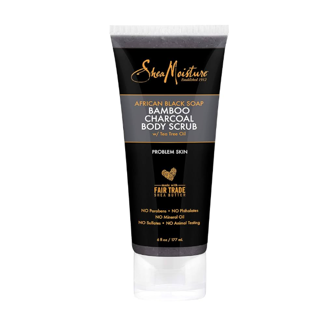 Shea Moisture African Black Soap Bamboo Charcoal Body Scrub 170g (6 Oz)