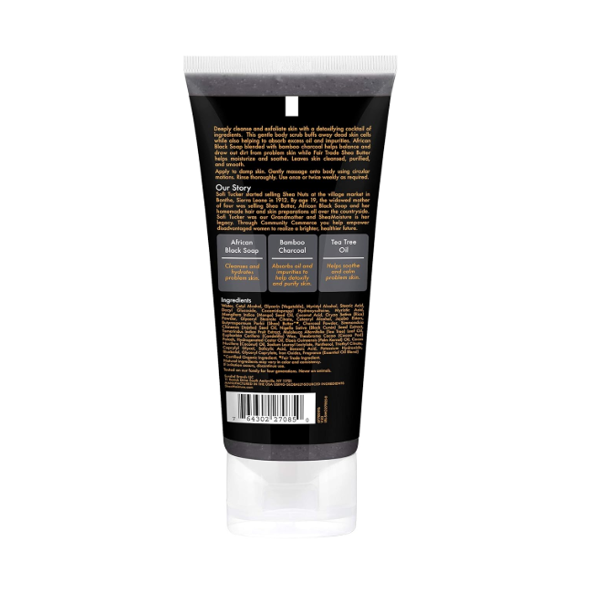 Shea Moisture African Black Soap Bamboo Charcoal Body Scrub 170g (6 Oz)
