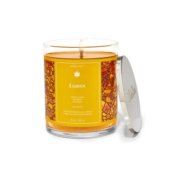 BBW Leaves 1 Wick Candle 227g