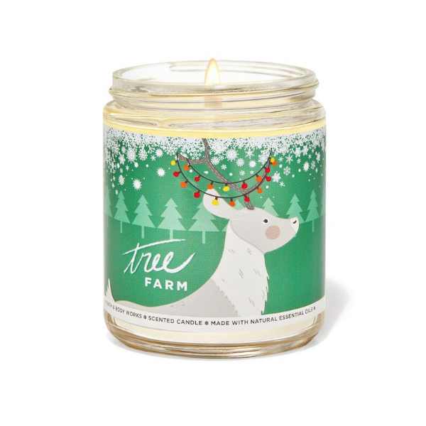BBW Tree Farm 1 Wick Candle 198g - Shams Shopping Centre Bath & Body Works  