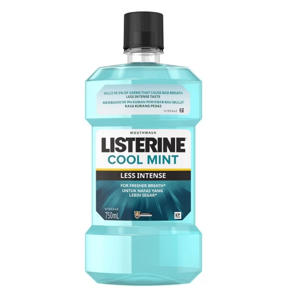 Listerine Cool Mint Less Intense Mouth Wash 750ml