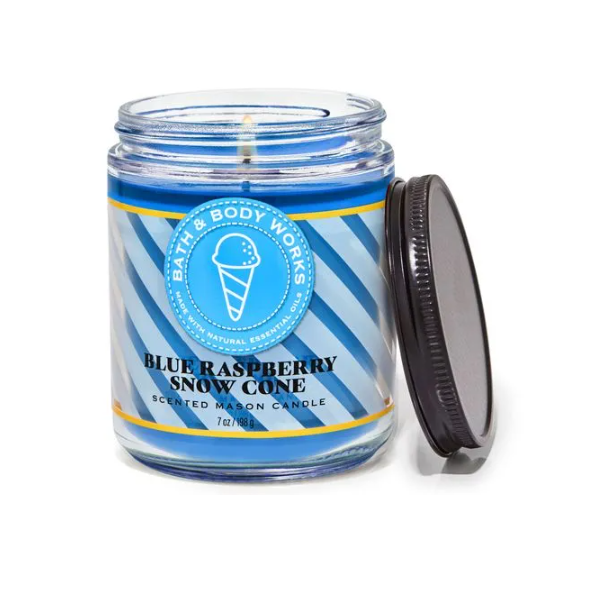 BBW BlueRaspberry Snow Cone 1 Wick Candle 198g - Shams Shopping Centre Bath & Body Works  