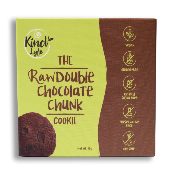 Kind Lyfe The Raw Double Chocolate Chunk Cookie 35g - Shams Shopping Centre Kind Lyfe  