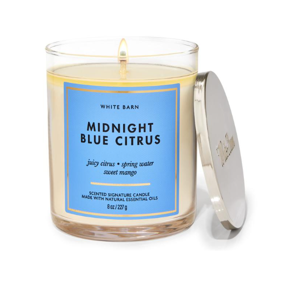 BBW Midnight Blue Citrus 1 Wick Candle 227g - Shams Shopping Centre Bath & Body Works  