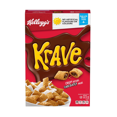 Kellogg's Krave Crispy Crunchy Chocolatey Cereal 323g - Shams Shopping Centre Kelloggs  