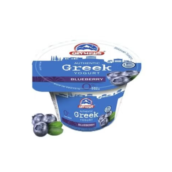 Olympas Greek Yogurt Blueberry 0% Fat 150g - Shams Shopping Centre Olympas  