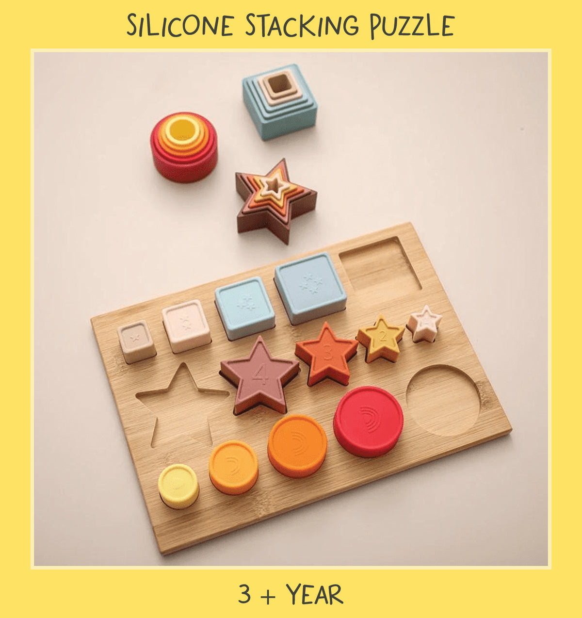 Tiny Tumble Silicon Stacking Puzzle