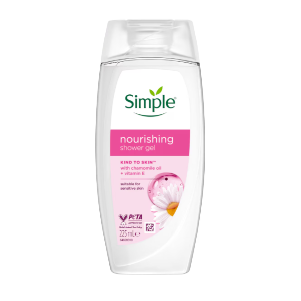 Simple Kind To Skin Nourishing Shower Gel 225ml