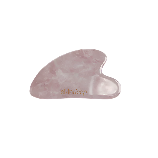 Skindeep Rose Quartz Crystal Heart Gua Tool
