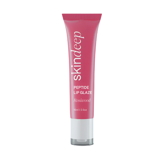 Skindeep Peptide Lip Glaze 15ml - Rose Wood