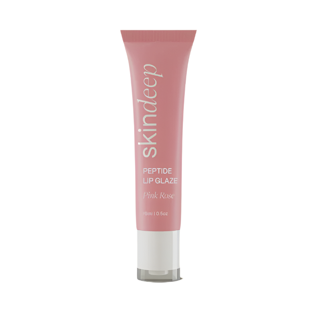 Skindeep Peptide Lip Glaze 15ml - Pink Rose