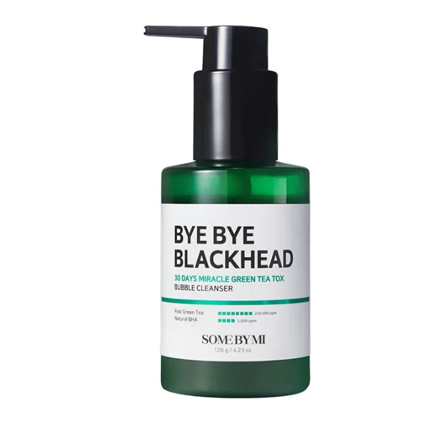 Some By Mi Bye Bye Blackhead 30 Days Miracle Green Tea Tox Bubble Cleanser 120g