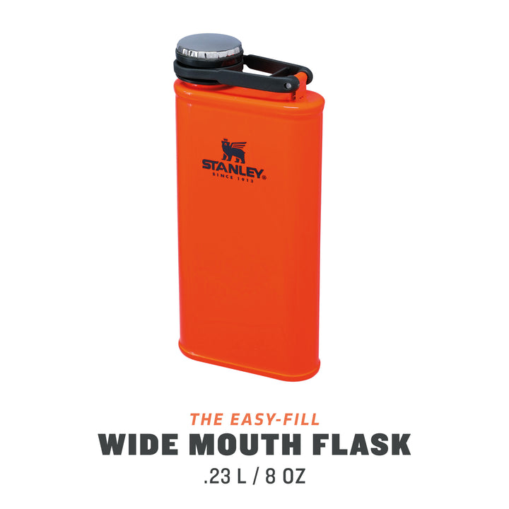 Stanley Classic Easy Fill Wide Mouth Flask | 0.23L | Blaze Orange - Shams Shopping Centre Stanley  